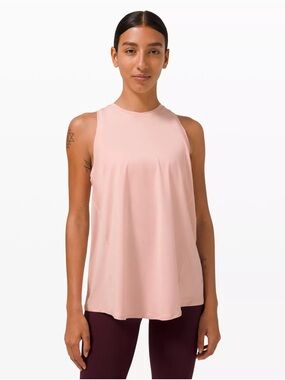 NWT lululemon athletica Lightweight Pink High-Neck Tank